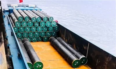 API-5L-X52N أنبوب حلزوني ملحوم من التصنيع الأمريكي سيتم شحنه عبر المحيط الهادئ إلى ميناء هيوستن، الولايات المتحدة الأمريكية